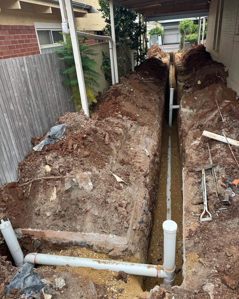 Drain Line Trench — Creekside Plumbing & Gas